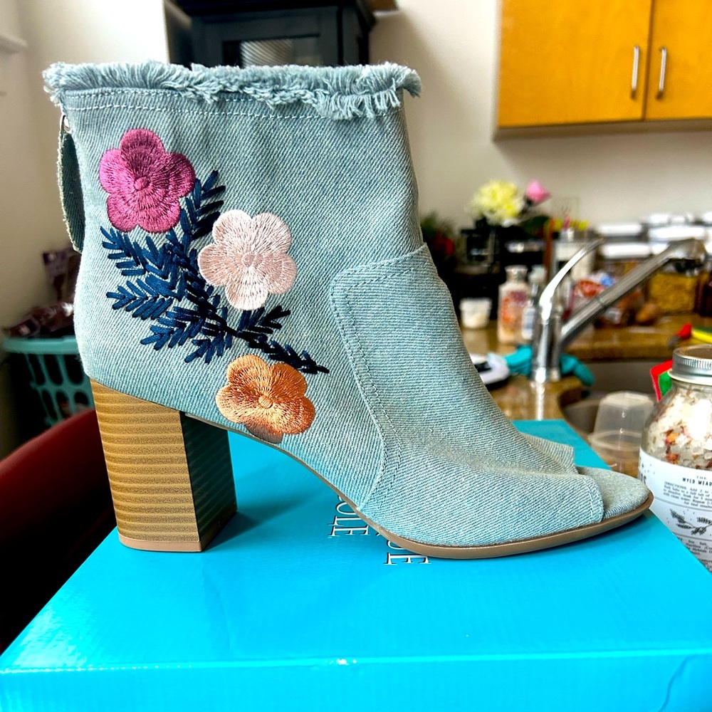 Dominique Nicole Denim Booties